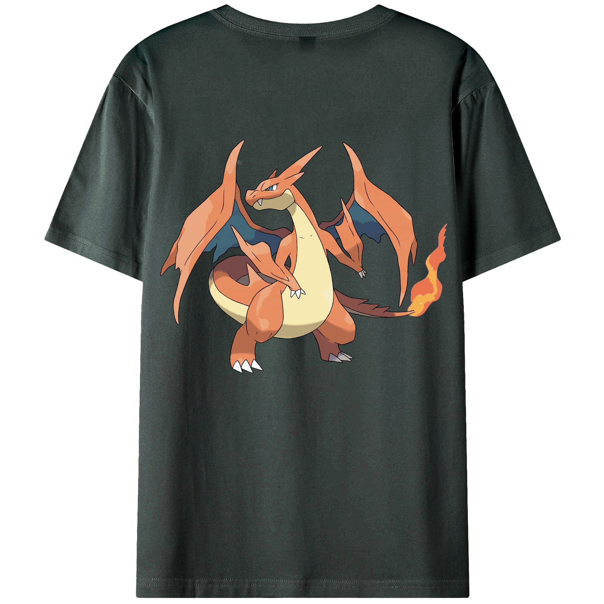 （画像用） ポケットモンスター Pokémon 綿100％ メンズ半袖Tシャツ（バックプリント） 通気性